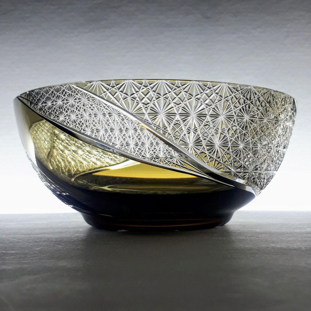 江戸切子　根本硝子工芸　 根本達也 作品　　　　中鉢【 銘： 風流 】