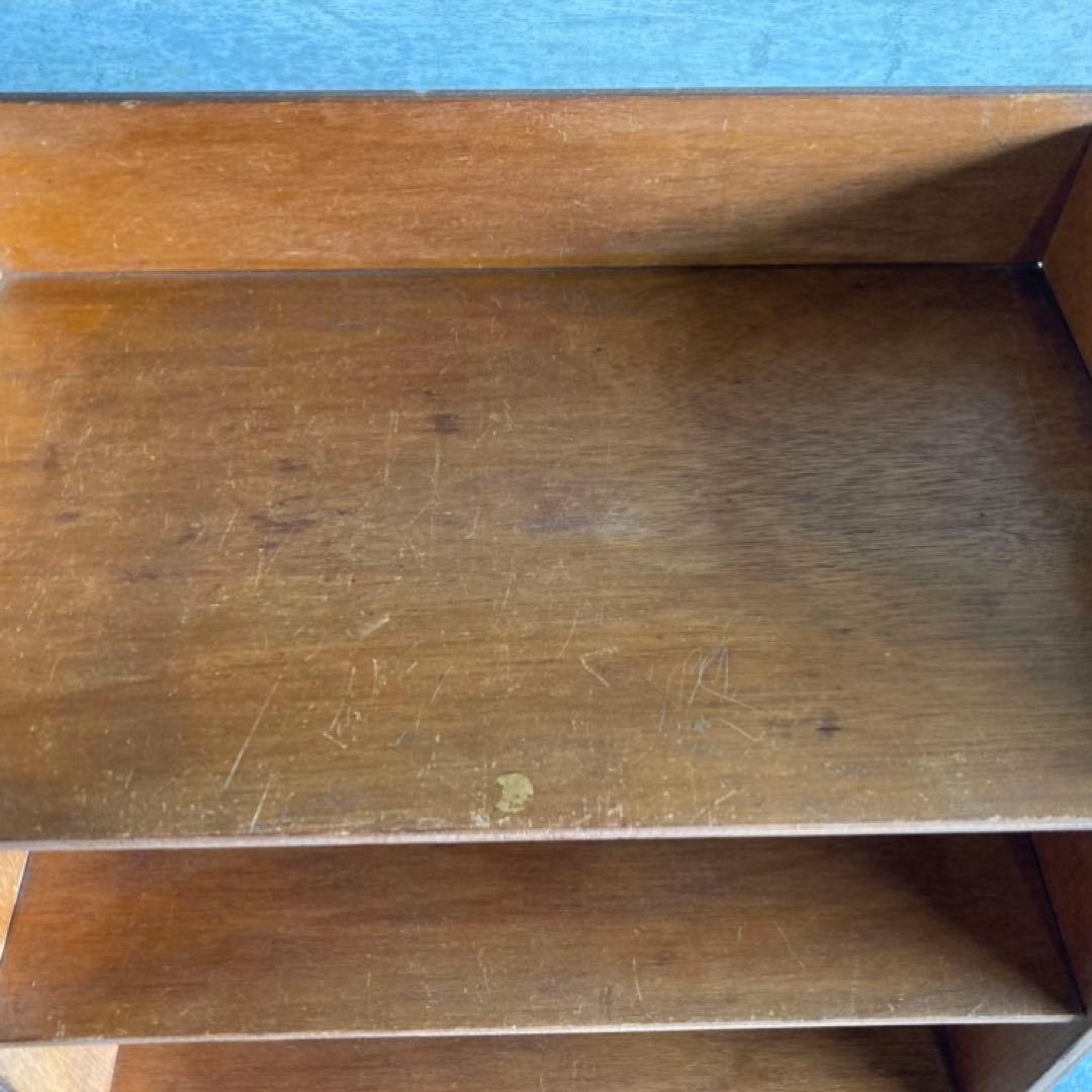 オープンシェルフ ラック 本棚 飾り台 置物台 5段 木製 家具 昭和 レトロ