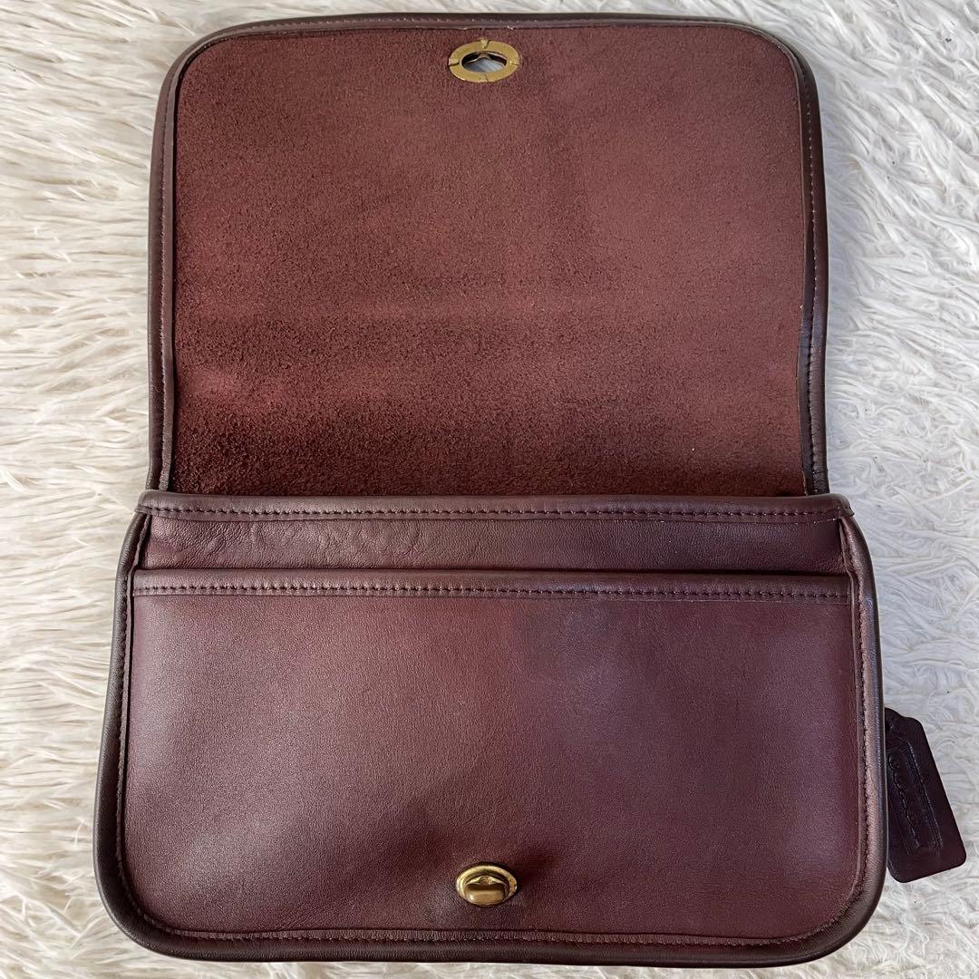 【美品】オールドコーチ　9755 USA製 グラブタンレザー　ショルダーバッグ