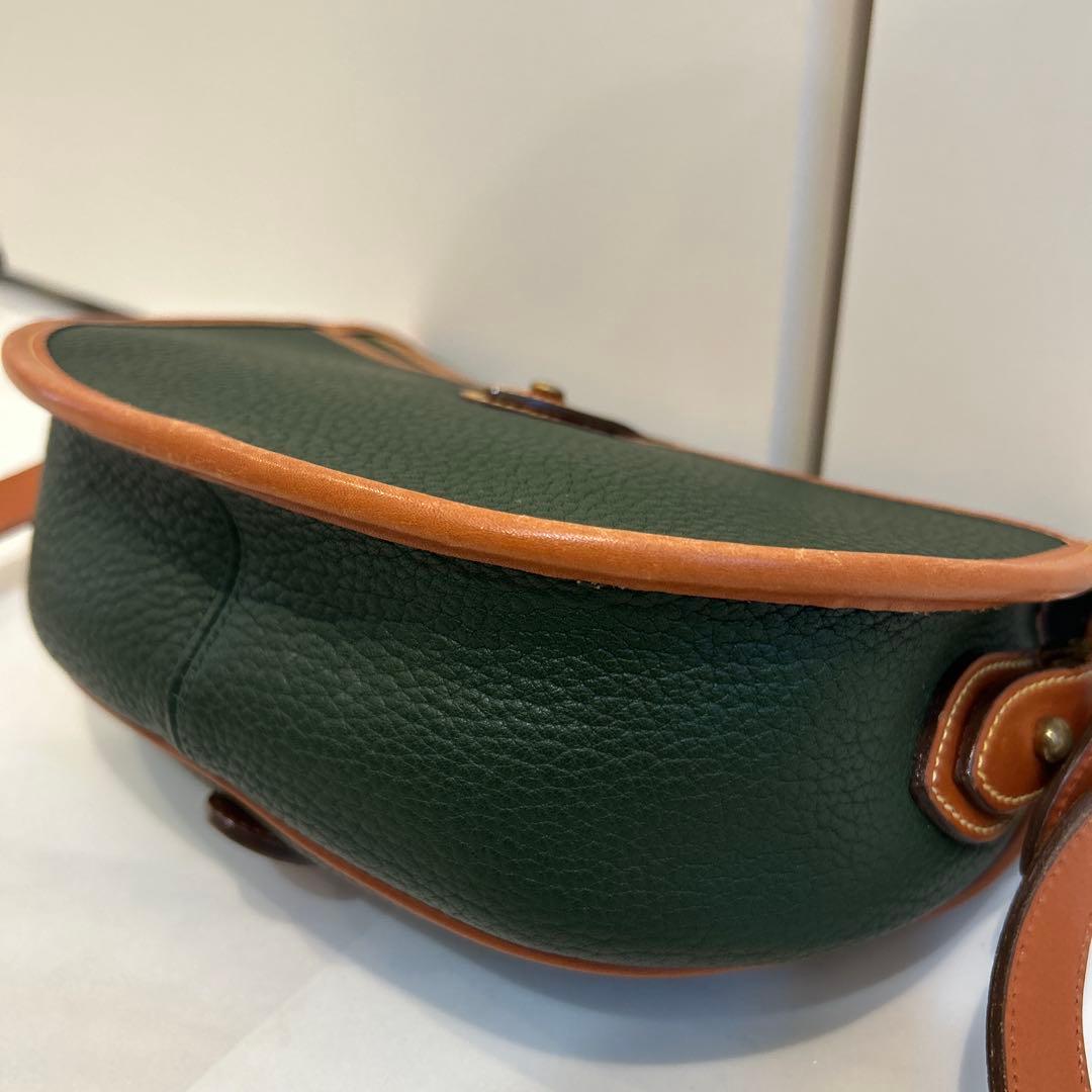 DOONEY&BOURKE USA製 レザーショルダーバッグ グリーン 美品