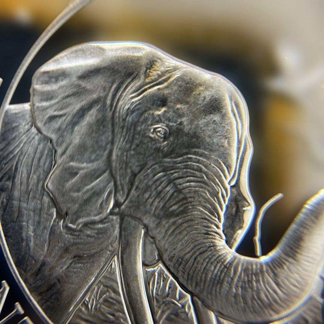 【純銀】ソマリア共和国　2018年　エレファント銀貨100シリング　1オンス①