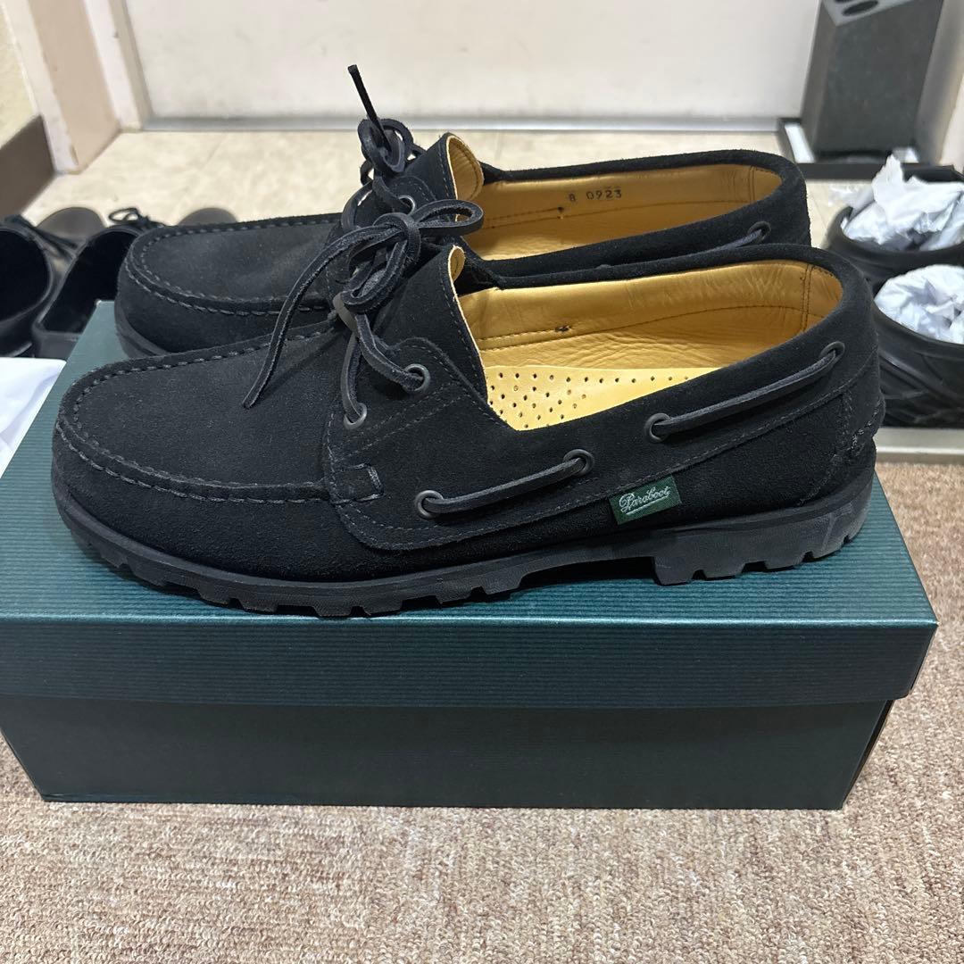〈 Paraboot 〉MALO/スエード デッキシューズ　黒