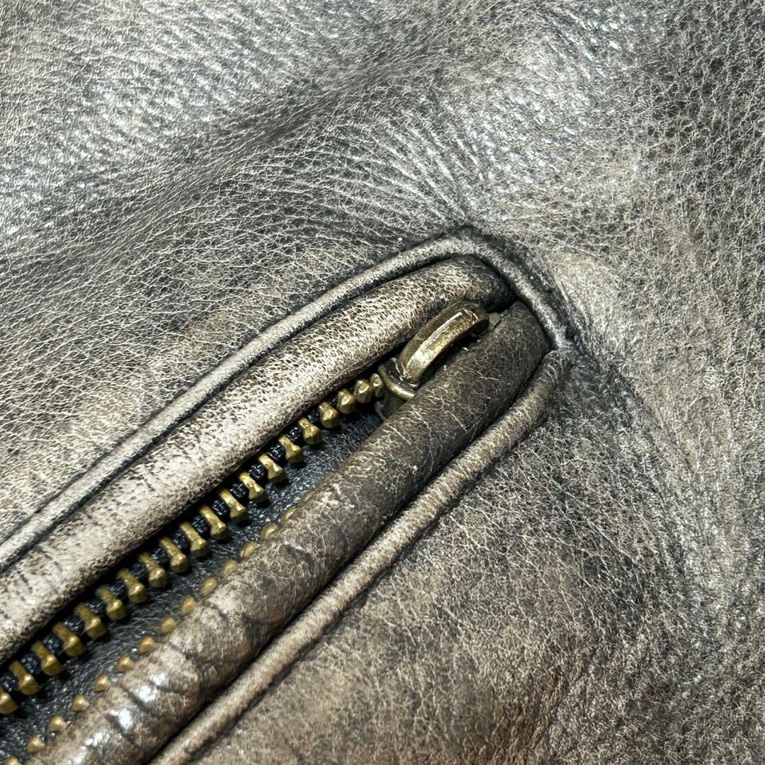 希少　Eddie Bauer レザージャケット　シングルライダース　雰囲気◎