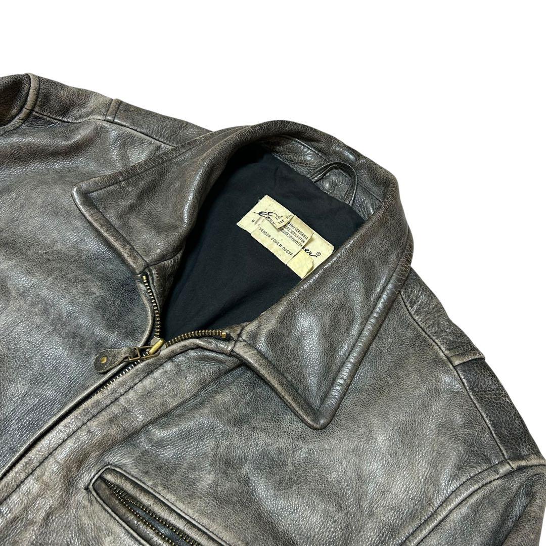 希少　Eddie Bauer レザージャケット　シングルライダース　雰囲気◎