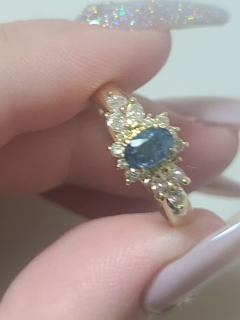 とらさま専用❤️濃色エイトリータ❤️パライバトルマリン　非加熱　リング　k18