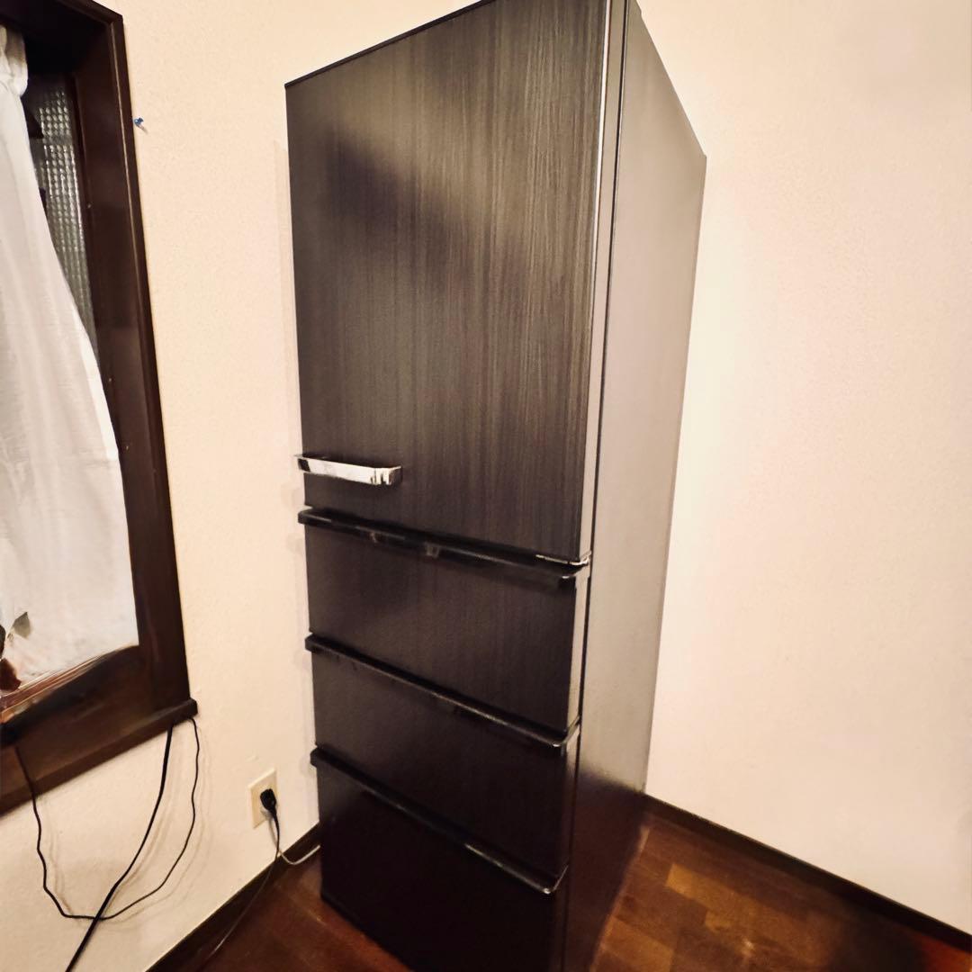 美品✨AQUA アクア 2024年式 冷蔵庫 aqr-v37p ウッドブラック