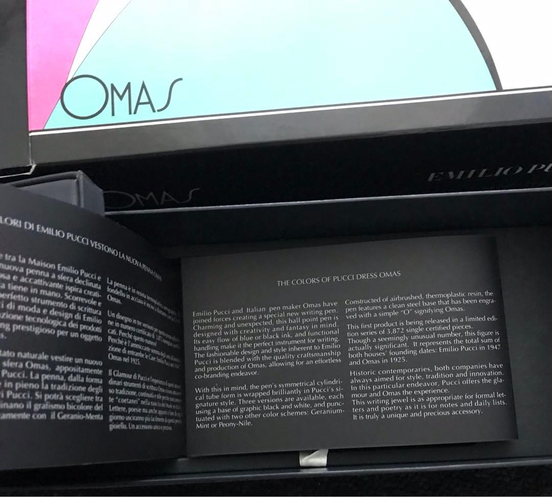 エミリオ　プッチとオマスとのコラボモデル