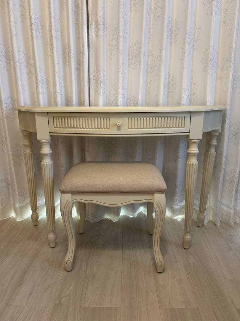 【ダイヤモンドベッド】アイボリー クラシックスタイル ドレッサー