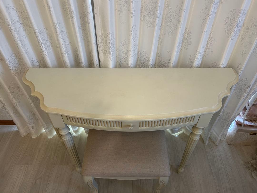 【ダイヤモンドベッド】アイボリー クラシックスタイル ドレッサー