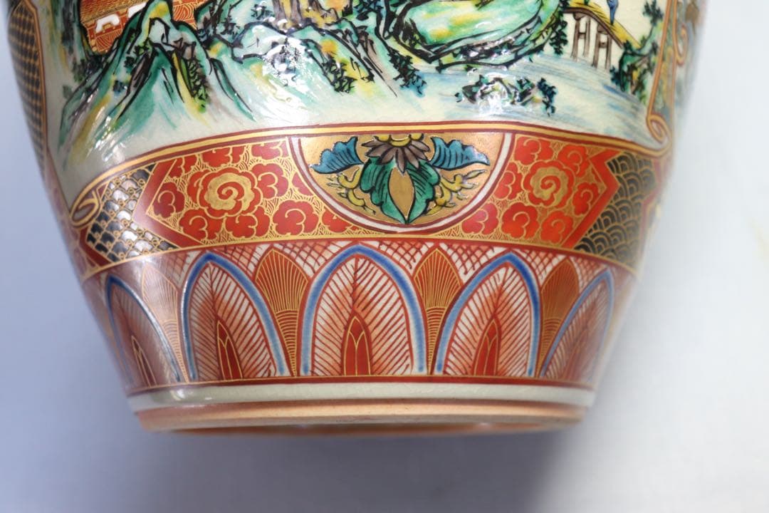 時代　九谷庄三祥文作　大壺　送料込み0929