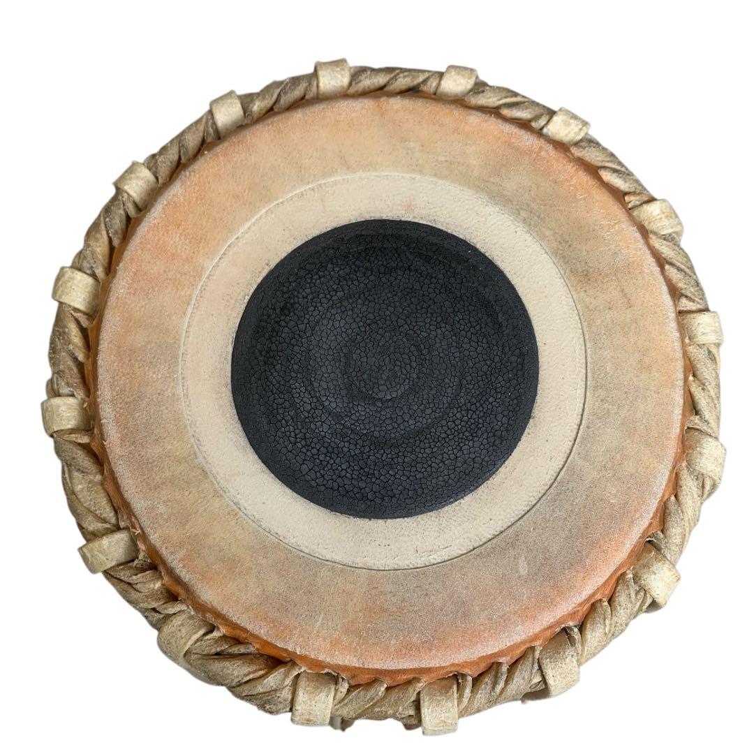 【希少】インド打楽器 タブラ&バヤンセット 台座付き