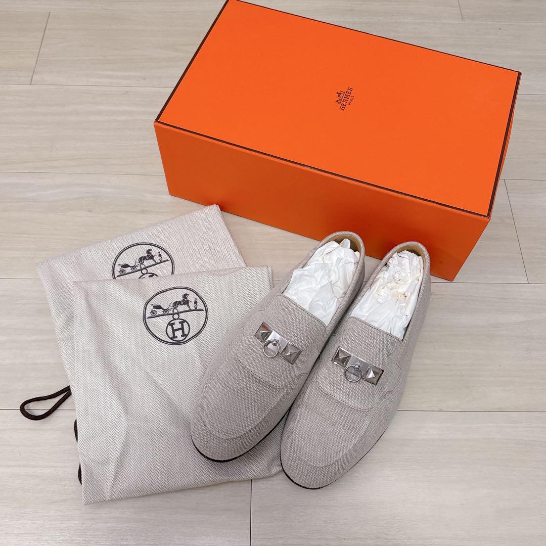 新品未使用 HERMES 【40サイズ】 モカシン Irving メドール金具