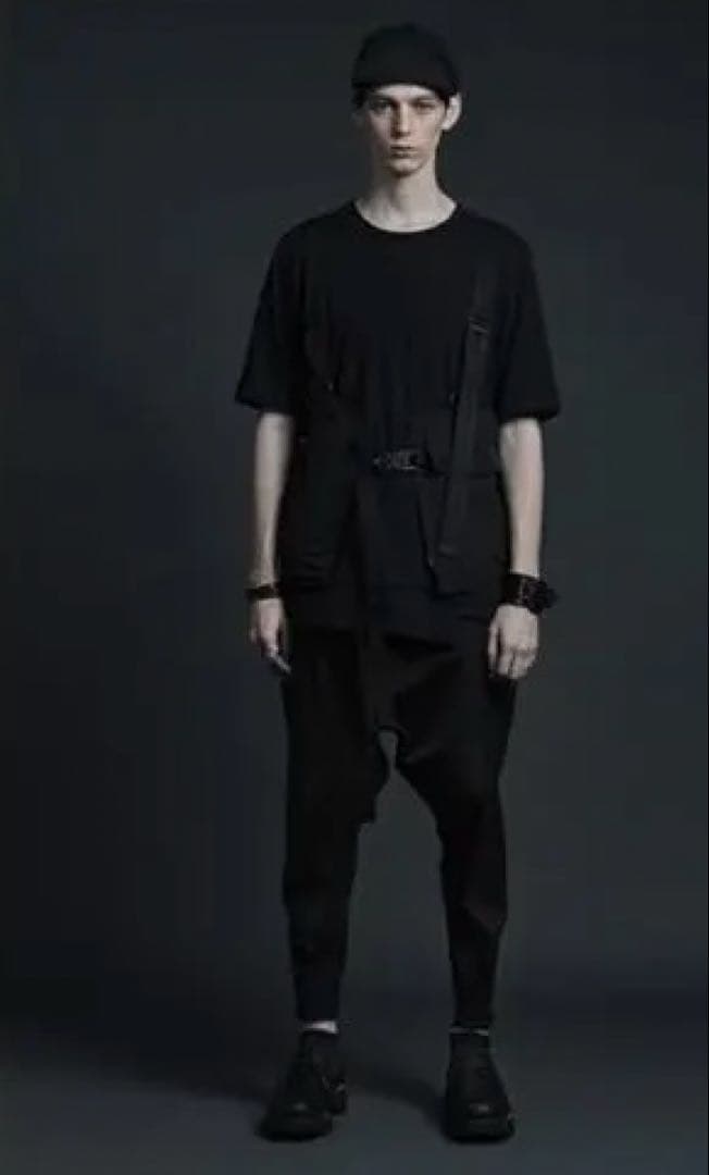 即完売品　　　サルエルパンツ 黒 ウエストベルト付き