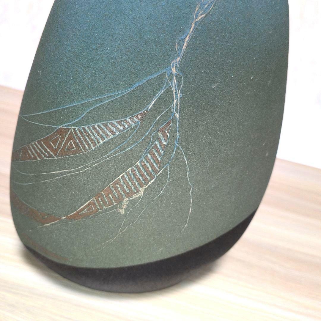 小林政美氏作 焼〆釉彩器