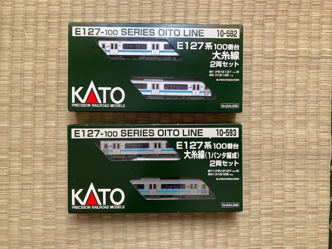 10-582, 592　E127系100番台（更新前）　大糸線、 2両セット×２
