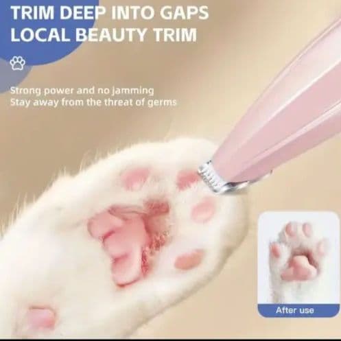 新品✿ペット用 バリカン コンパクト 細部用 ピンク色 足裏 顔周りお尻 犬 猫