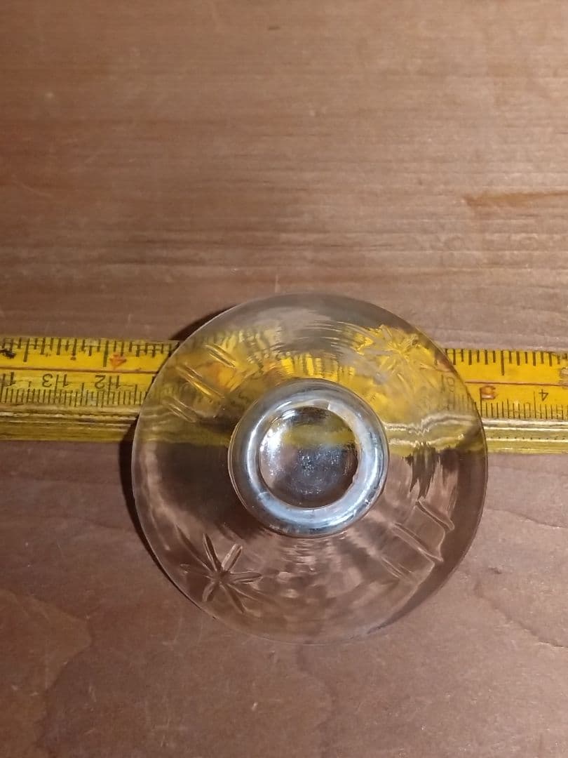 明治大正ガラス 星形菊花紋 盃