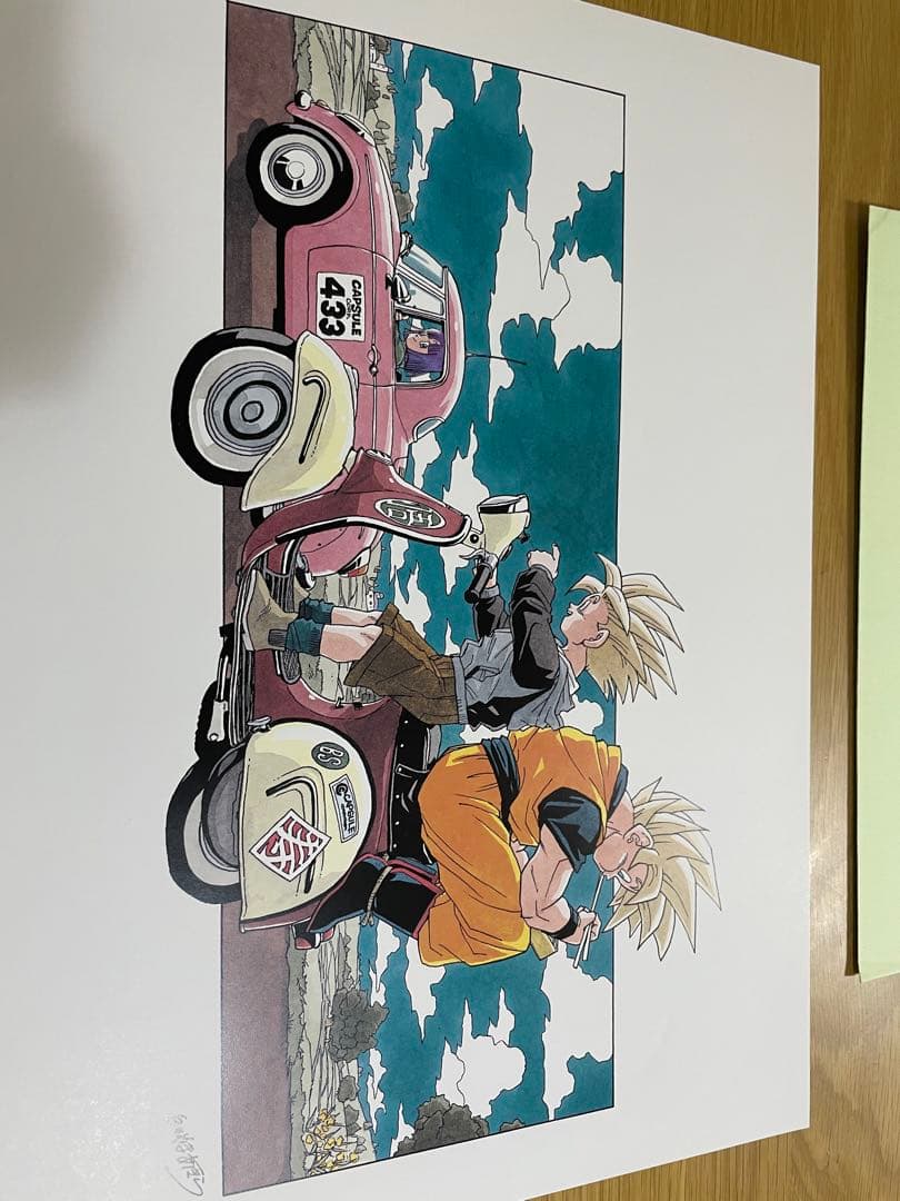 【当選品】鳥山明　ドラゴンボール　複製原画　1995年　鳥山明の世界展　サイン