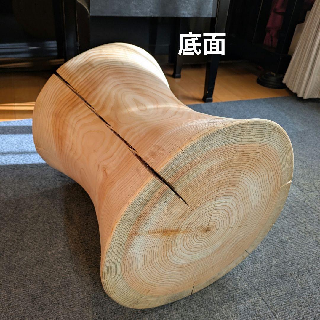 outdoorman　檜⑥　丸太　椅子　スツール　高さ約40㎝
