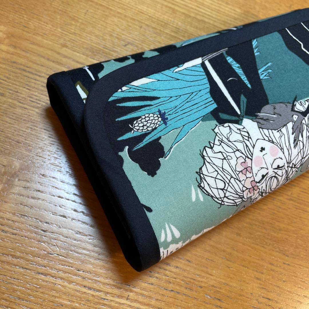 ゆめ　長財布　やりくり財布　ハンドメイド　廃盤レア生地