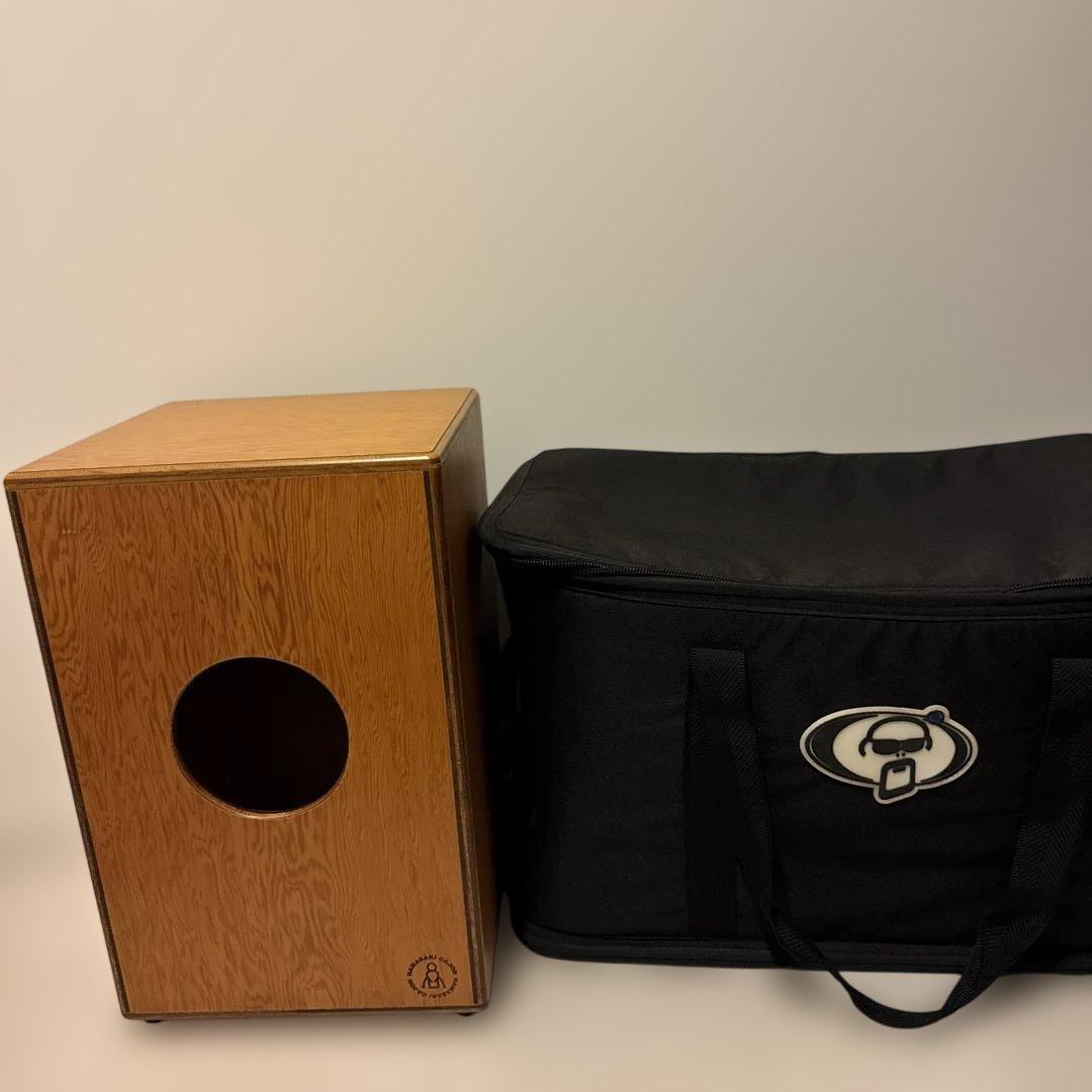 【美品・プロテクションラケットケース付】カホン　ハマサキ　濱崎商会