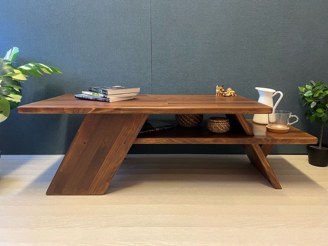 【送料無料】 ローテーブル アングル脚 110cm 45cm パイン Br