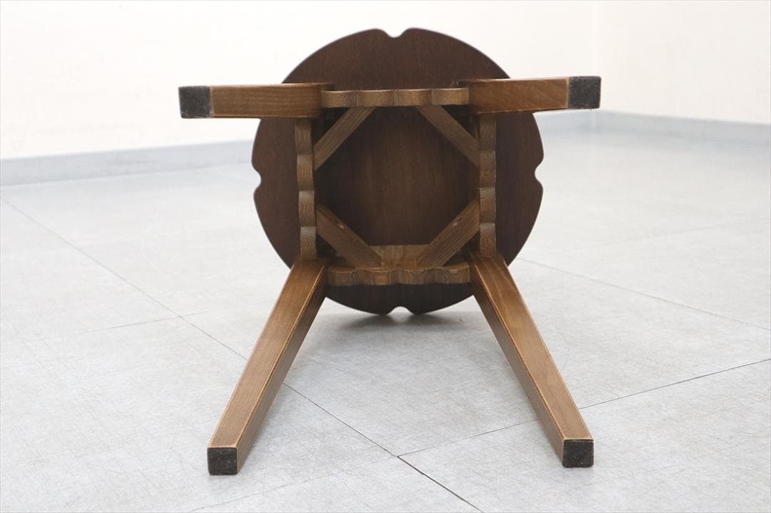 パリの雑貨屋 F-23 スツール 丸イス 丸椅子 木製 腰掛 椅子 玄関 チェア