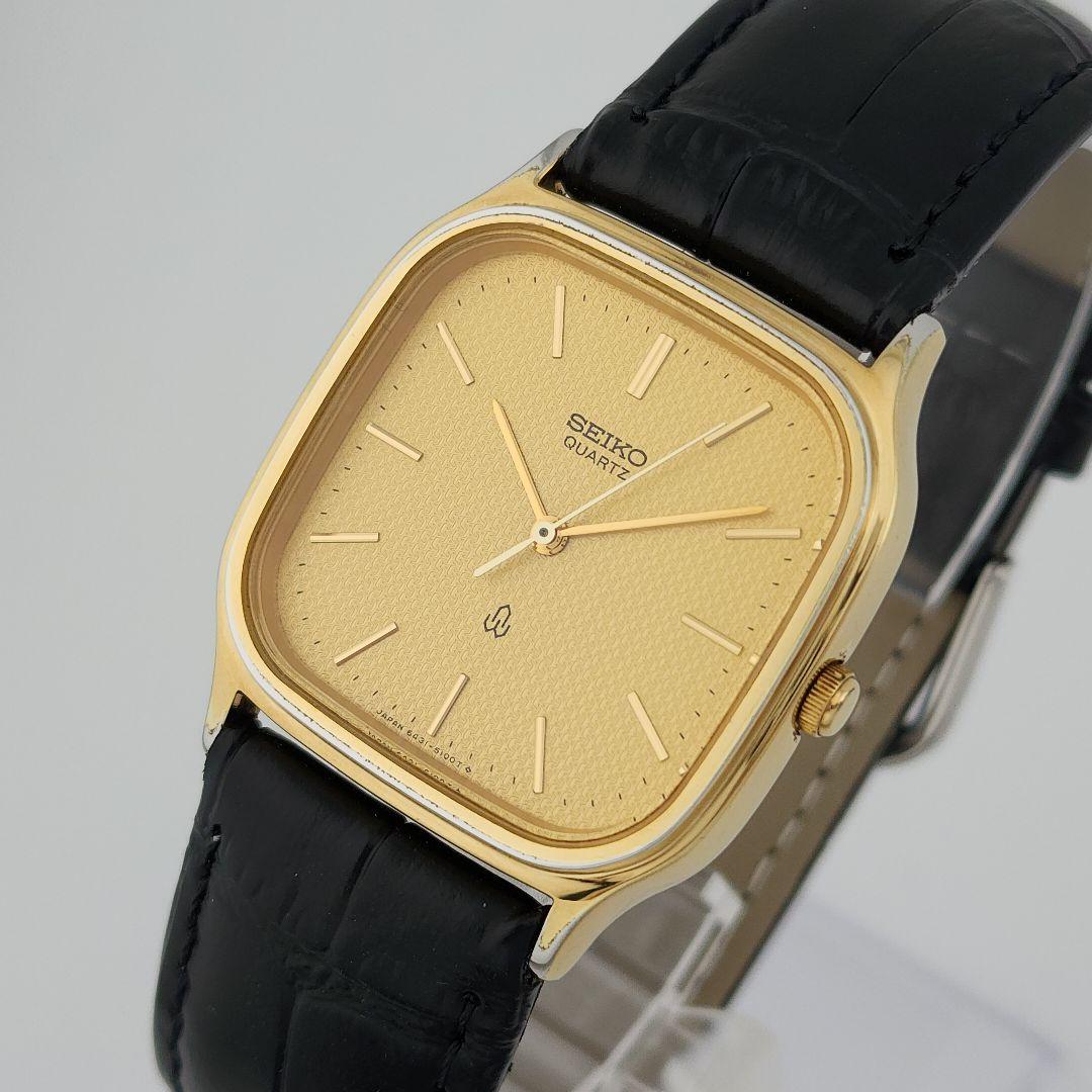 希少 稼動品 SEIKO quartz スクエア型 80年代ヴィンテージ