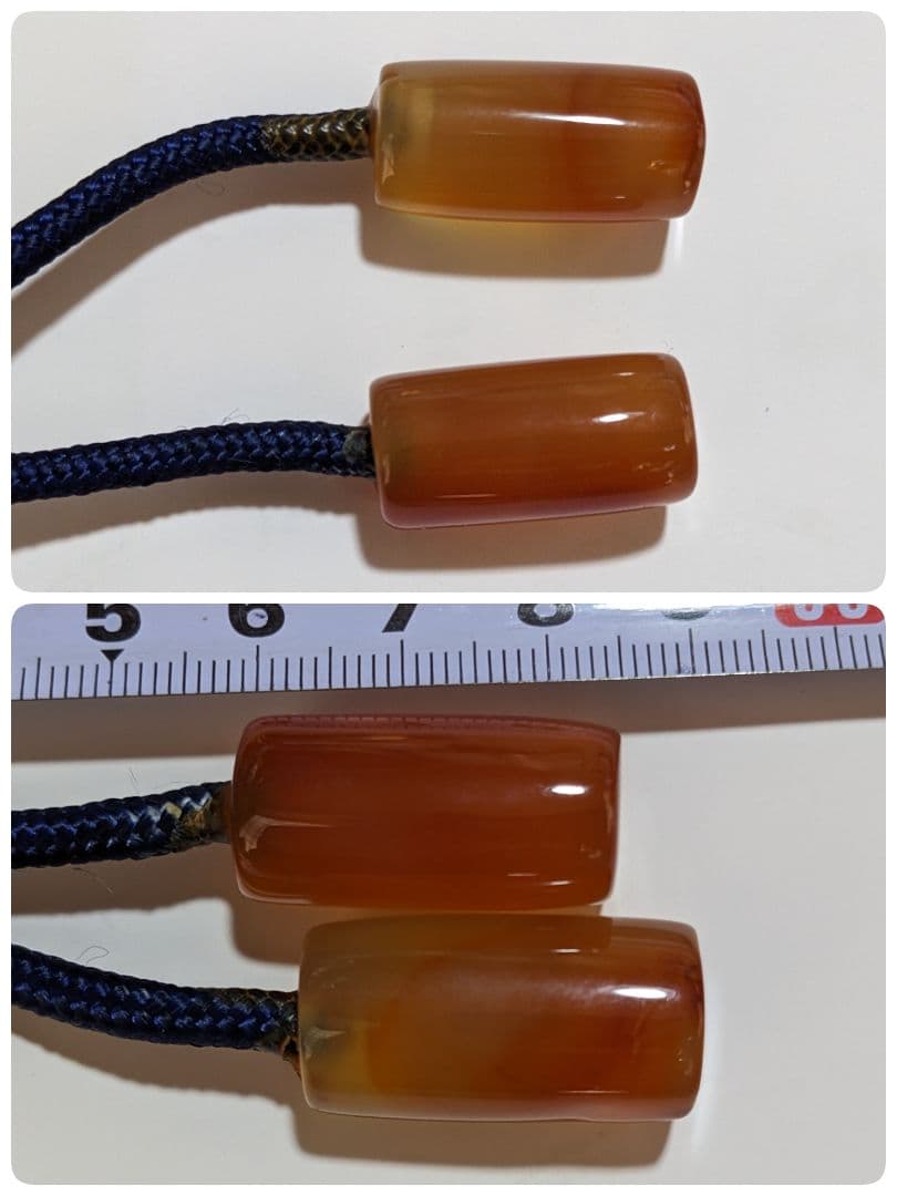 ♦天然石 古作 ヴィンテージ 手彫り 瑪瑙 寅 ループタイ 工芸品 骨董品