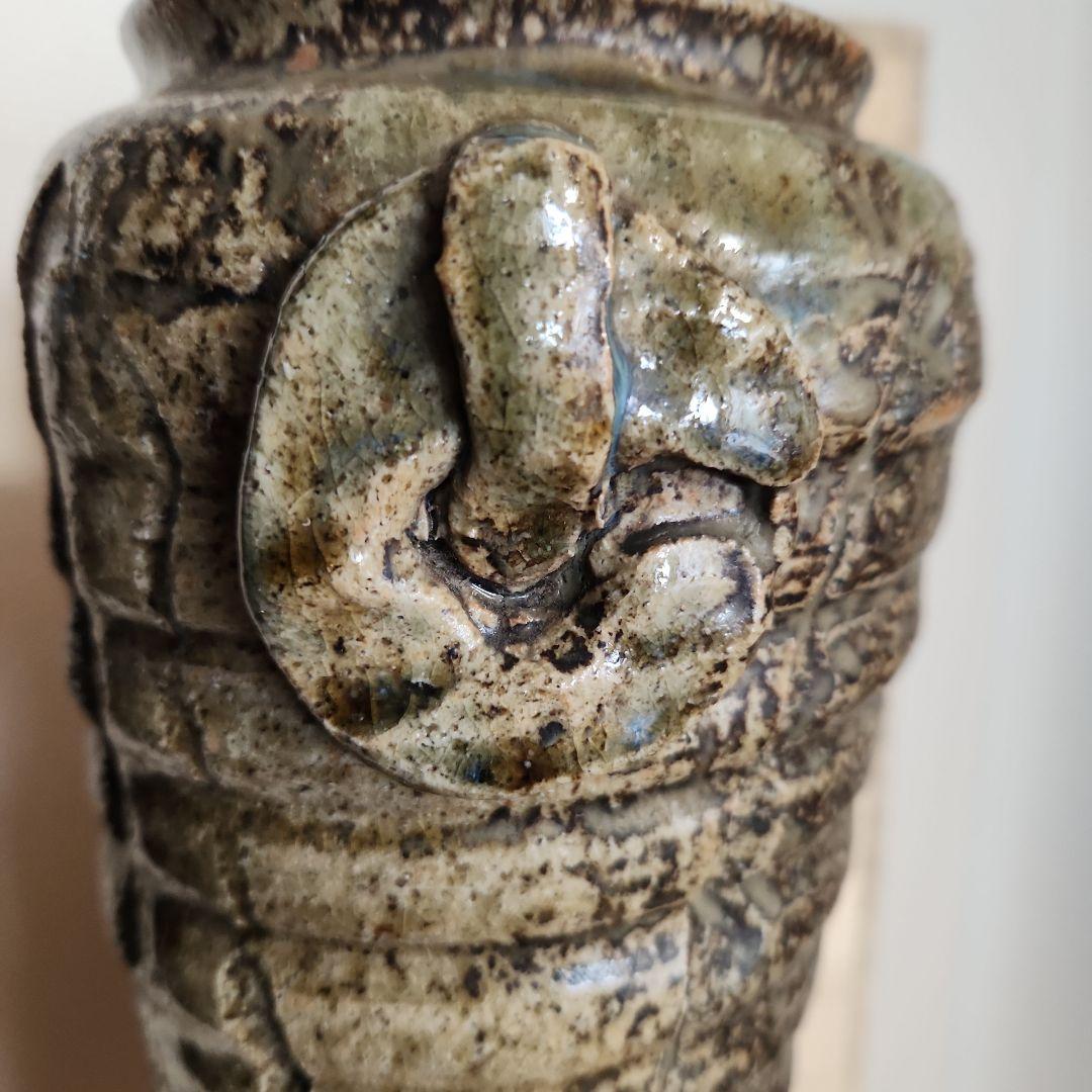 時代自然灰秞瀬戸焼花入れ箱付き