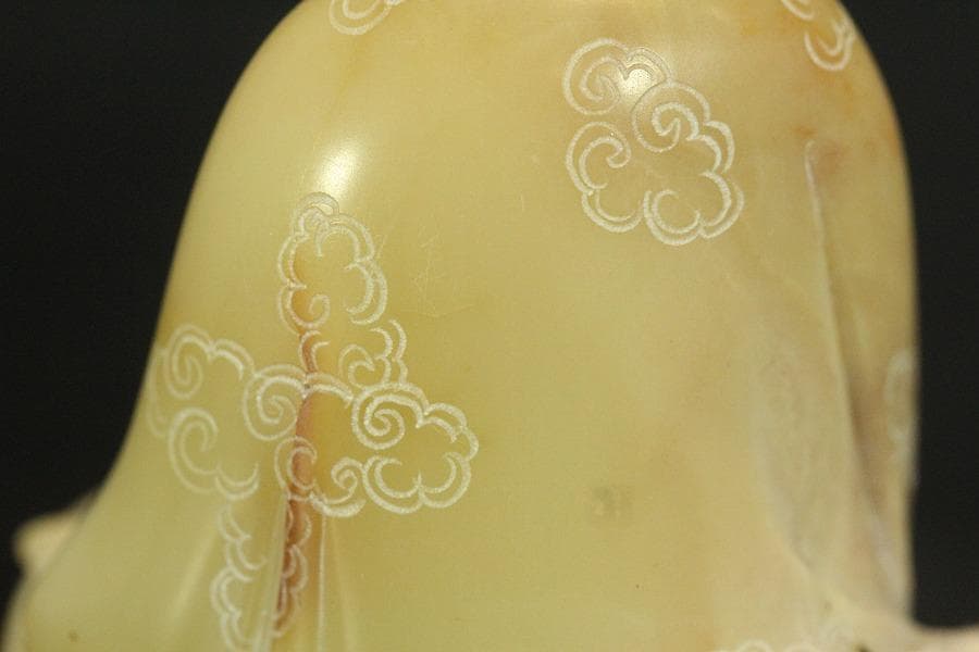 中国美術 寿山石 置物 時代物(A739)