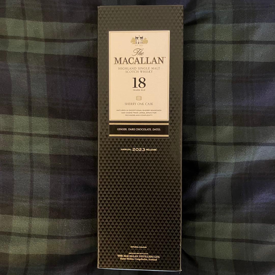 The Macallan 18年 シェリーオークカスク 2023年
