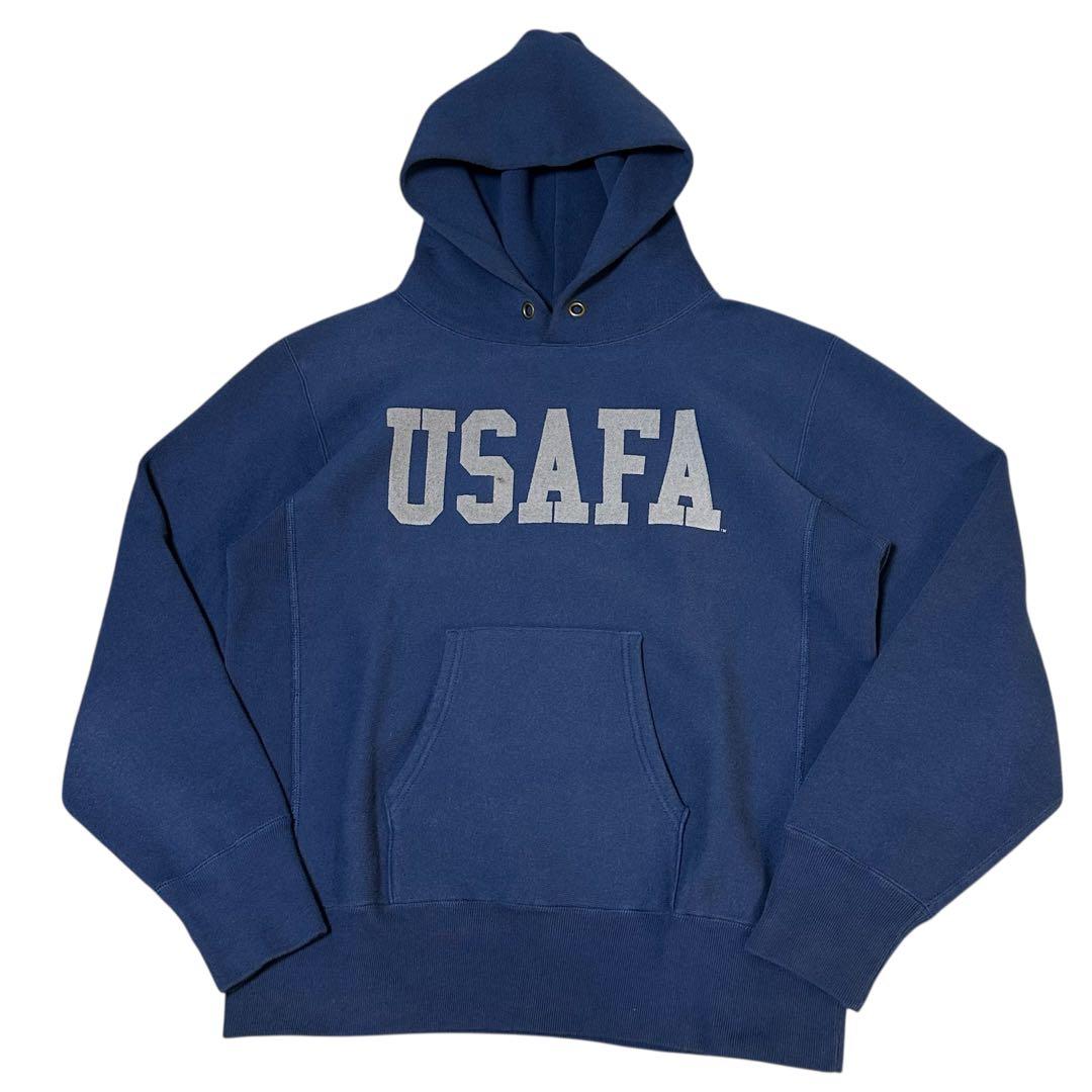 希少 Champion USAFA リバースウィーブ パーカー ネイビー L
