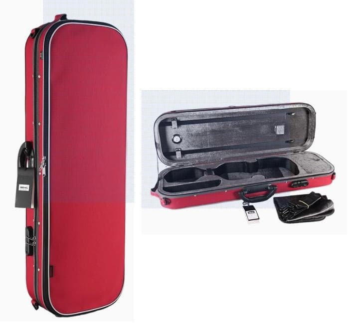PM900新品軽量 ハイクォリティバイオリンケース　紺、赤選択可能