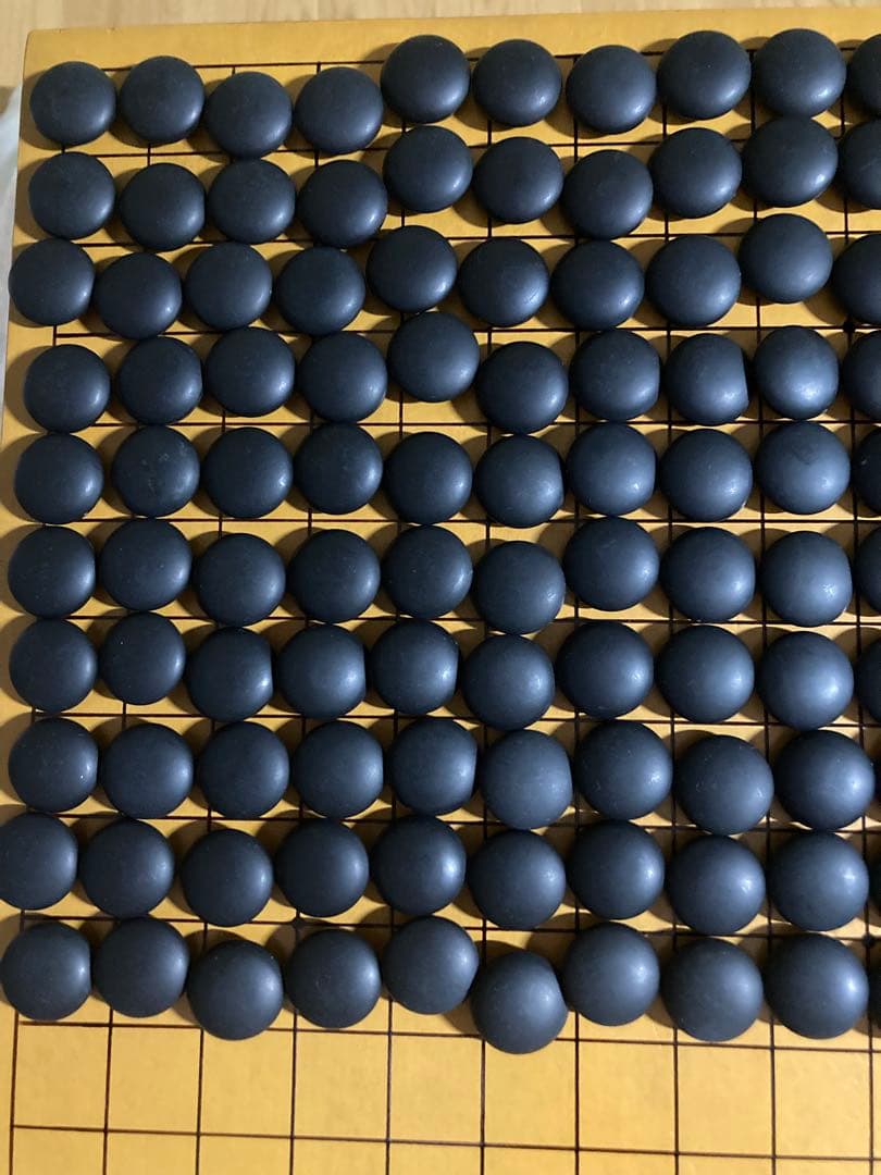 【美品】【再値下げ】　蛤碁石181個　那智黒石182個　35号　欅碁笥セット