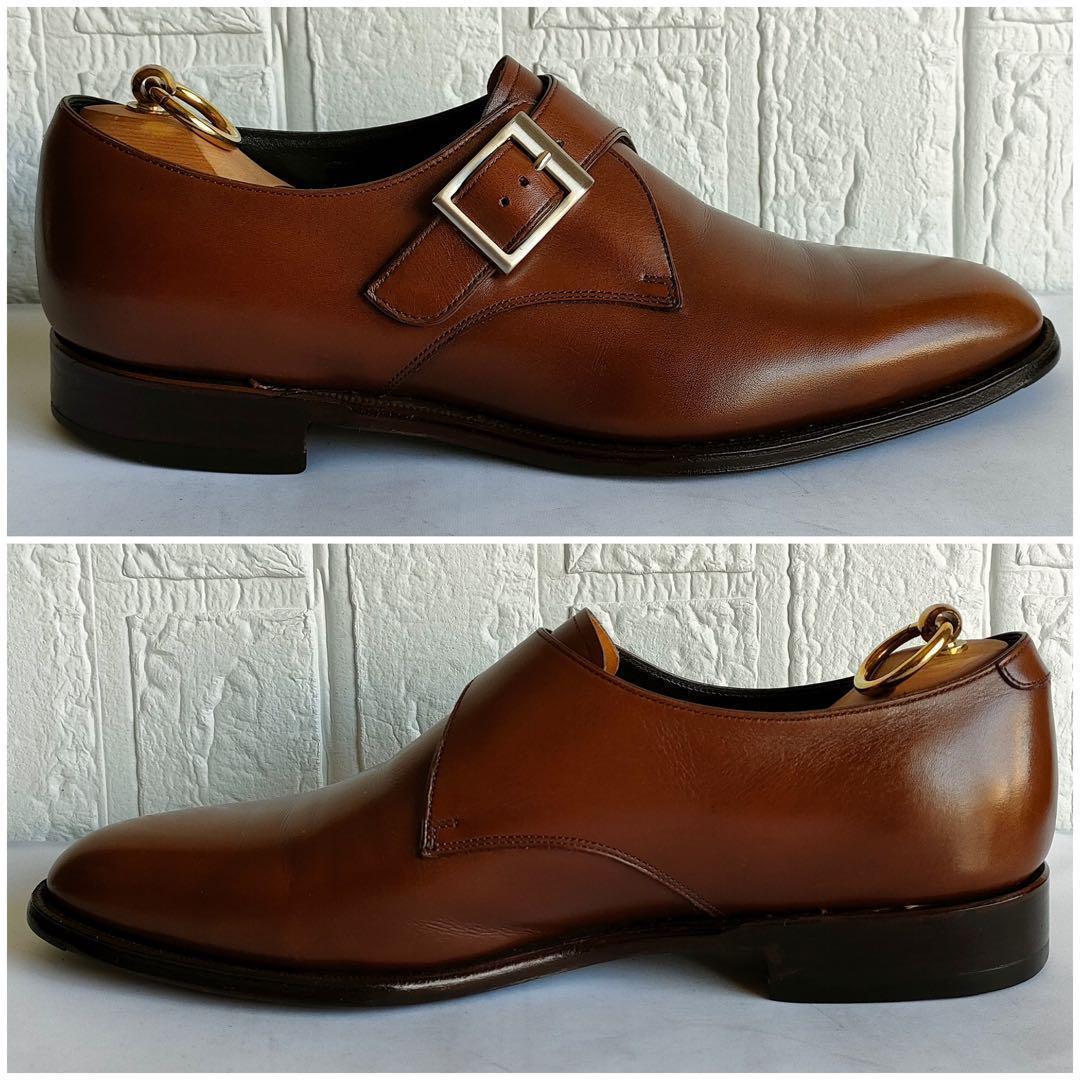 シェットランドフォックス　リーガル　モンクストラップ　ビジネス　茶色　24cm