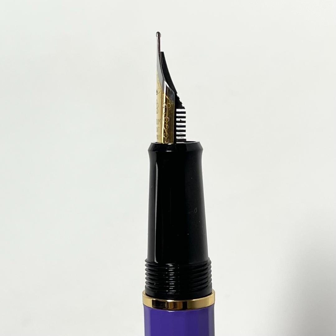 【ほぼ未使用】カンポマルツィオ OLD ELITE 万年筆 水性ボールペン 青紫