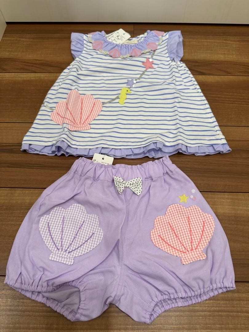 土日限定価格　ベイビーチアー　シェル　セットアップ　90