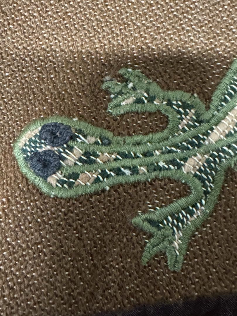 60s 70s アメリカ古着 ガウンコート ロングジャケット 刺繍 トカゲ 蛇