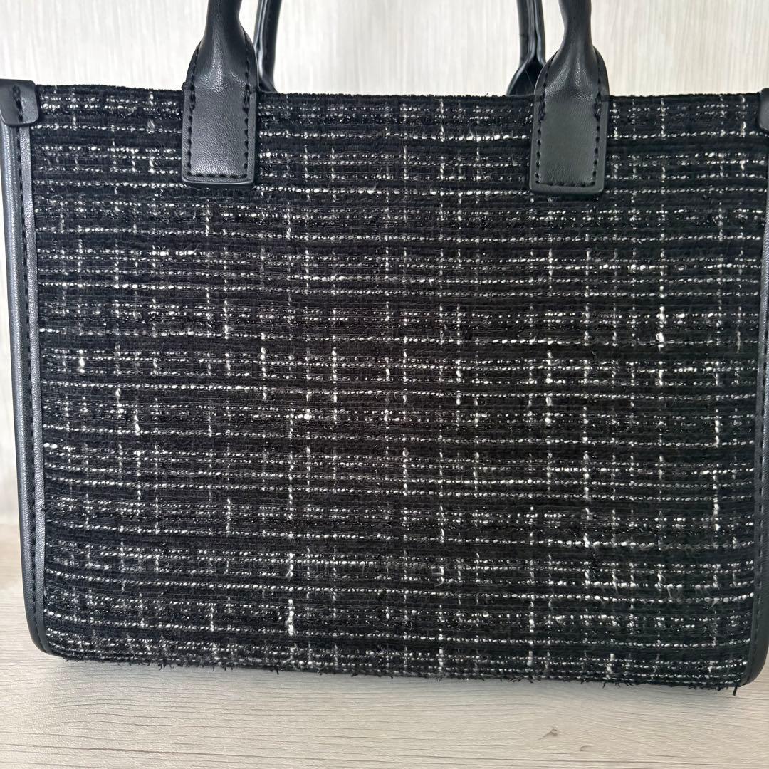 FURFUR ツイードロゴショルダーバッグ ブラック