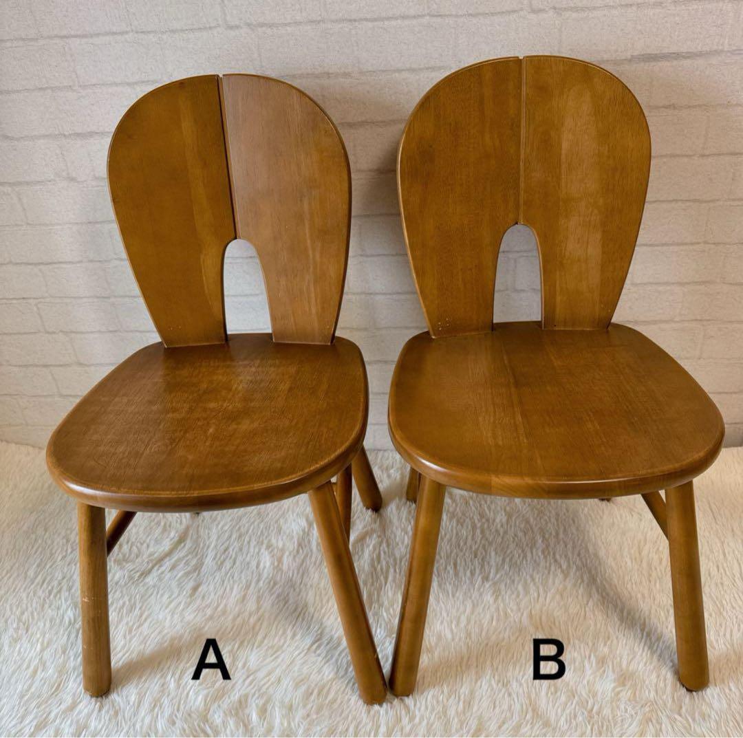 【良品】カリモク ダイニングチェア ウッドチェア 2脚セットです