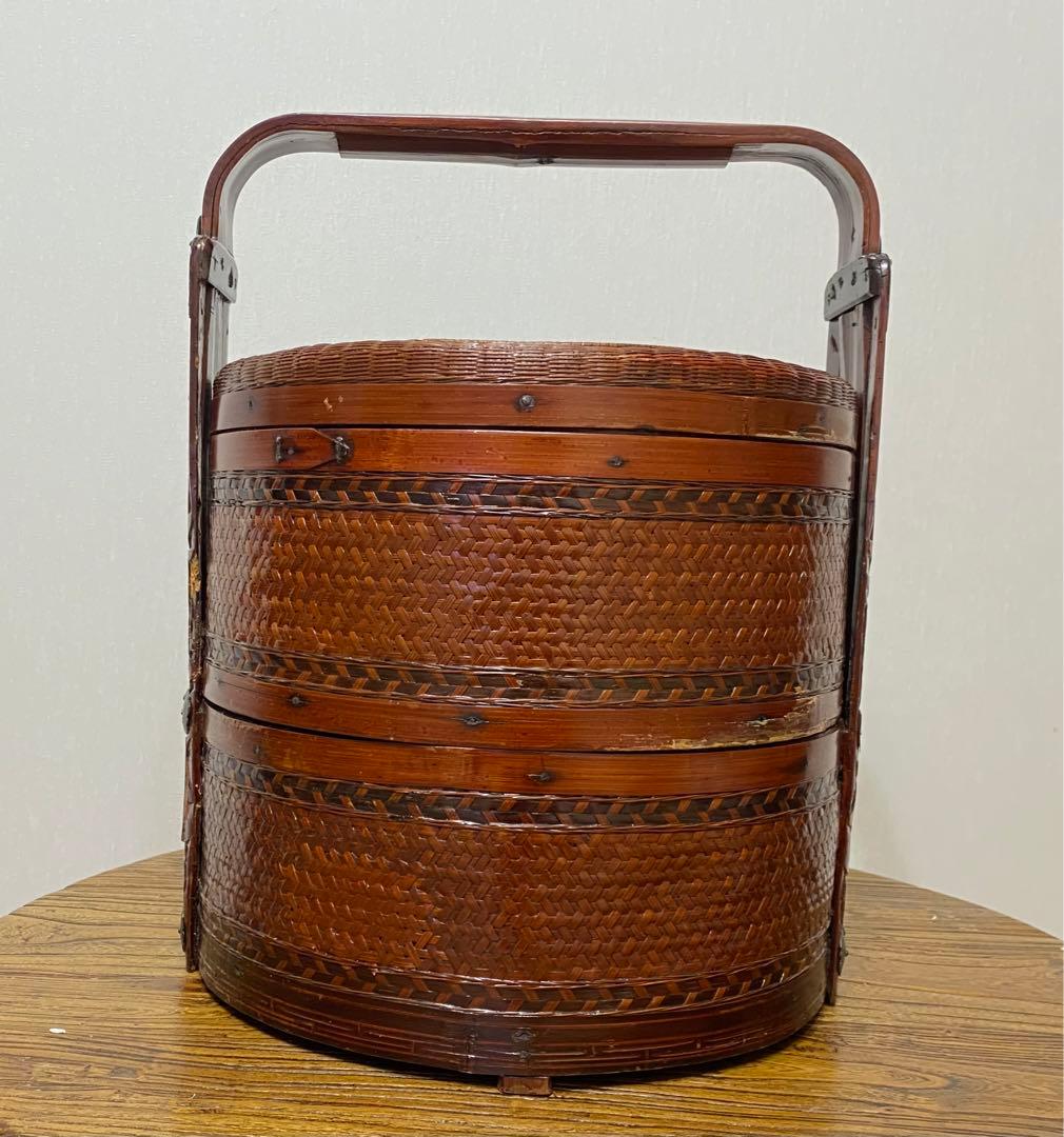 李朝中国韓国デザイン　アンティーク　古美術　ヴィンテージ  骨董　カゴ　籠　かご
