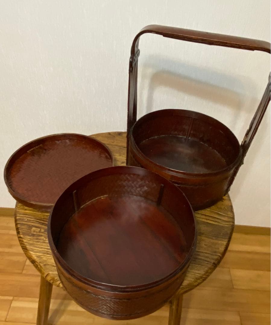 李朝中国韓国デザイン　アンティーク　古美術　ヴィンテージ  骨董　カゴ　籠　かご