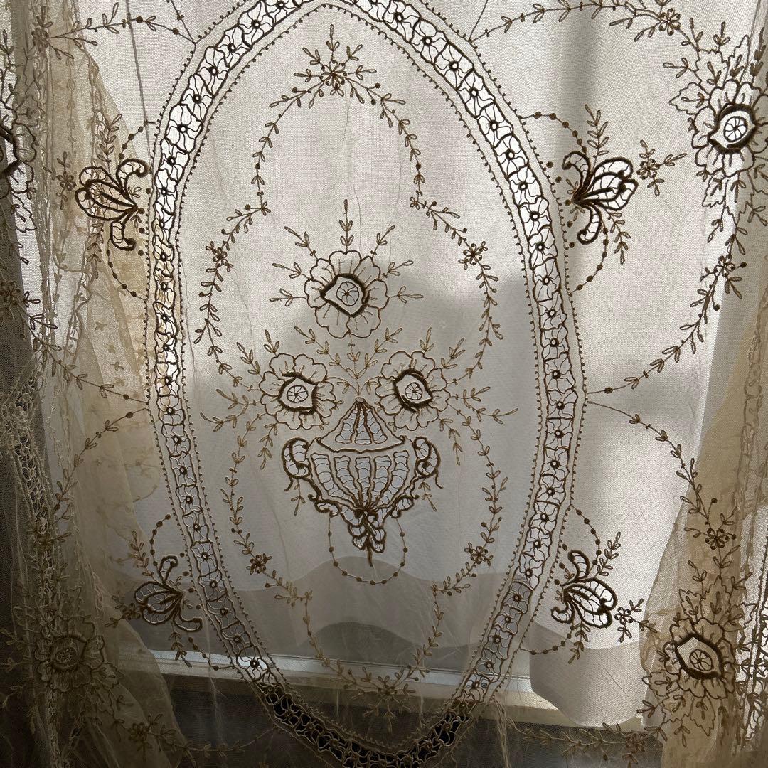 アンティークフランス　レースベットカバーセット