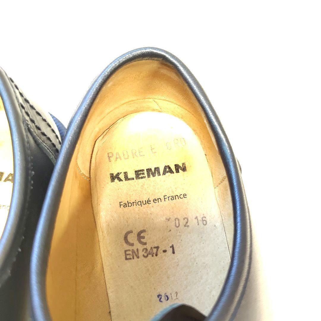 極美品 クレマン パドロール チロリアンシューズ モカシン ブラック 40 革靴