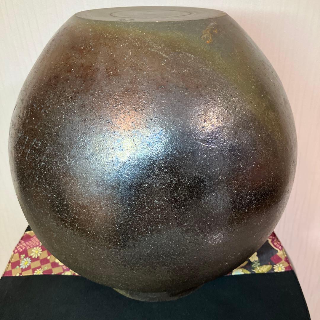 希少　種子島　よきの焼　壺　飾り台　花瓶　置物　骨董品　古美術品　能野焼
