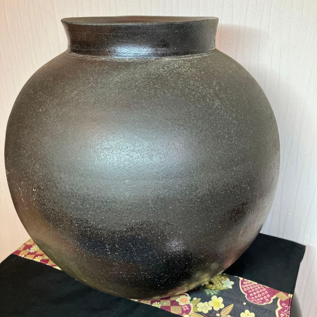 希少　種子島　よきの焼　壺　飾り台　花瓶　置物　骨董品　古美術品　能野焼