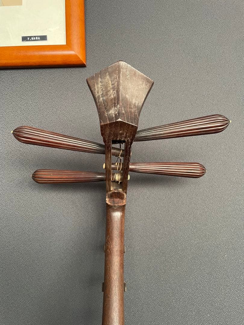 ②レア 筑前琵琶 四弦五柱 マンモス装飾 和楽器 弦楽器