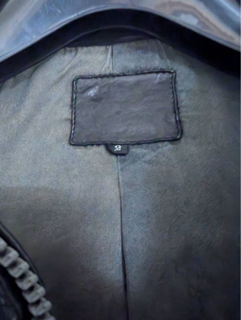 BACKLASHベルギーショルダー シングルレザーライダースジャケット ブラック