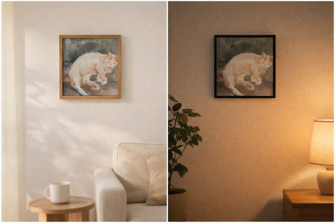 【絵画】横たわる猫